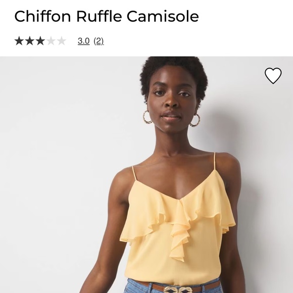 WHBM Ruffle Chiffon Cami - Picture 1 of 5